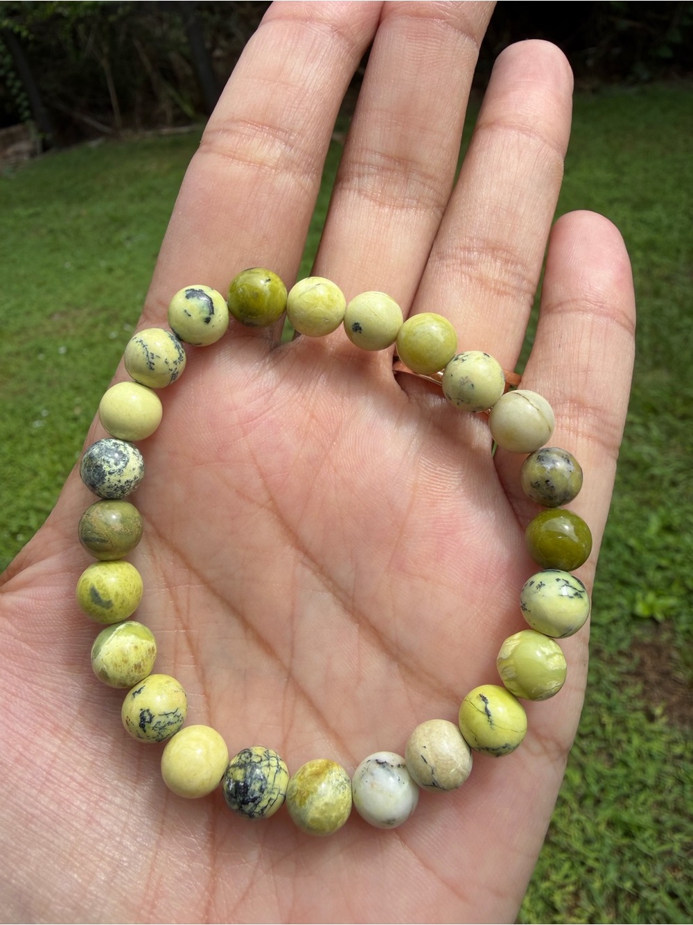Serpentine Crystal Bead Bracelet